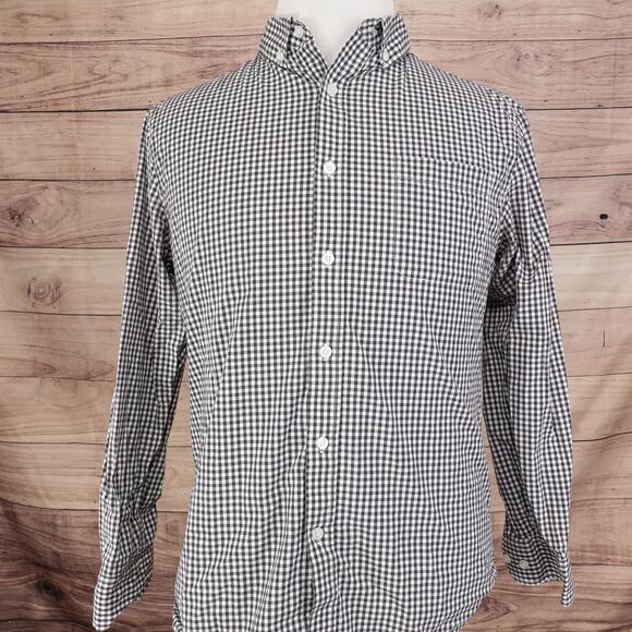 NAT NAST BLACK WHITE GINGHAM CHECK BUTTON DOWN SHIRT MENS SIZE M MEDIUM - Picture 3 of 7